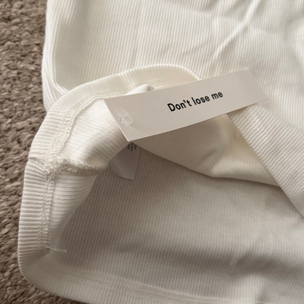 reformation Arnie Tank, White With Black, NWT, size L - Picture 9 of 10
